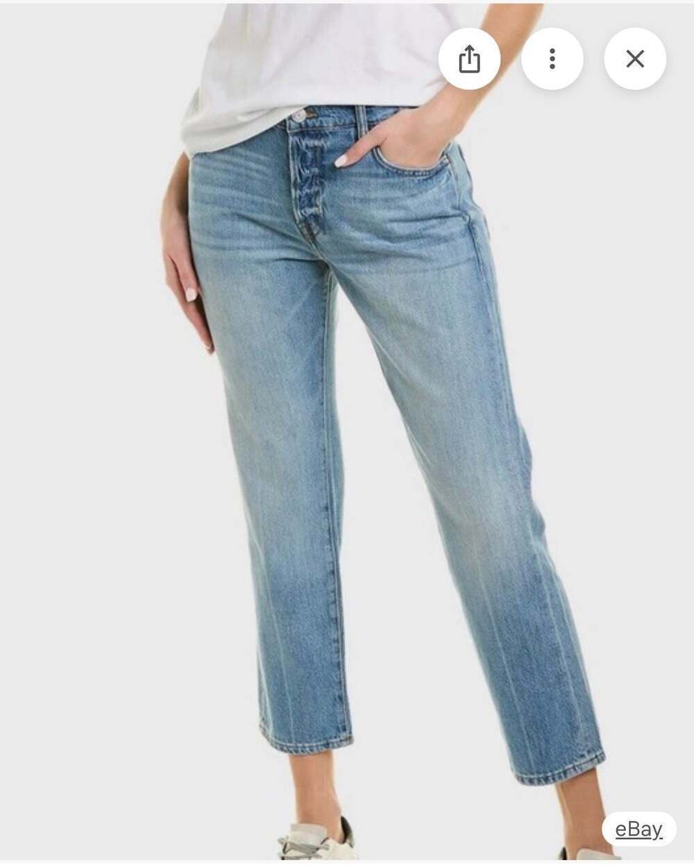 FRAME Iceberg Wash Relaxed Straight Leg Jeans Size 28